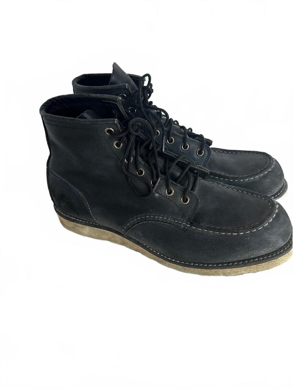 Red Wing 9075 Classic Moc Toe Black Boots Men 11.5 USA